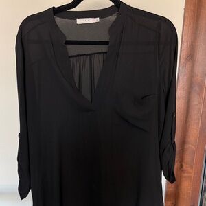 Lush Black Sheer Top